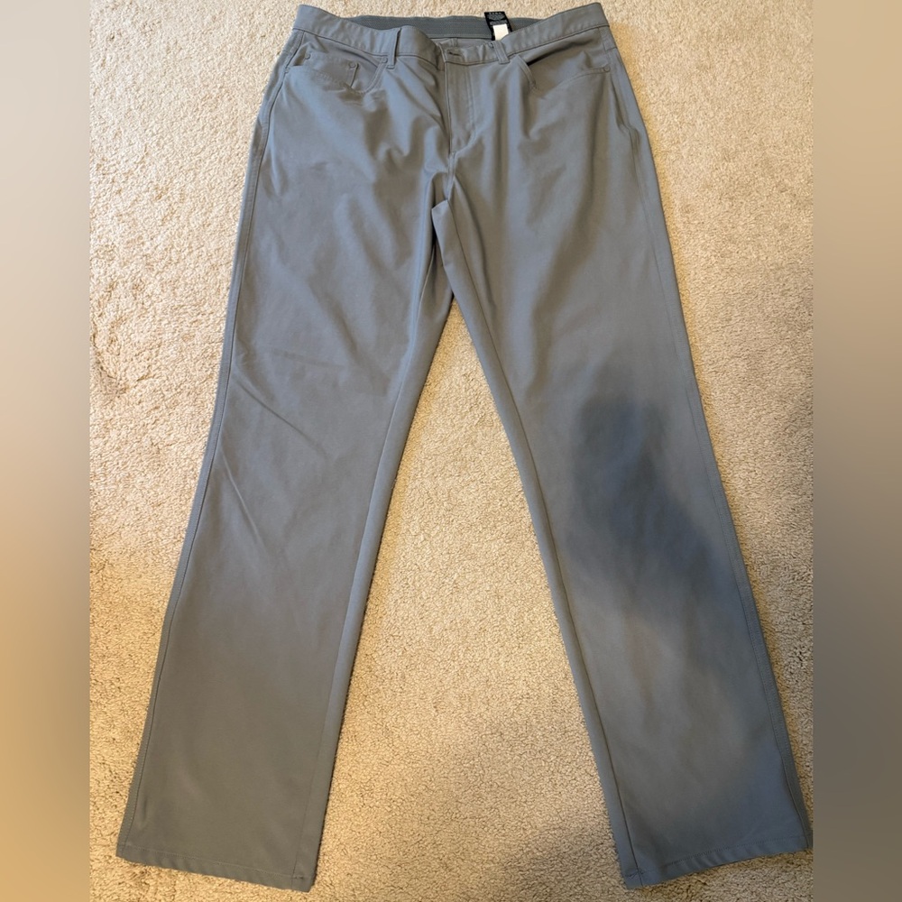 Men's Greg Norman Gray Straight-Leg Pants